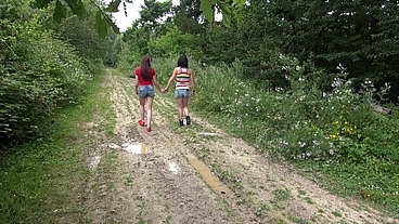 Hikers fucking in forest
