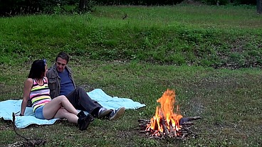 Hikers fucking in forest