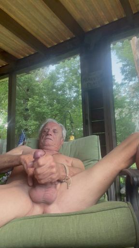 Masturbating