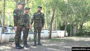 Naughty drill for Glenn Hut and Nathan Gulit by Sergeant Joris Leonard