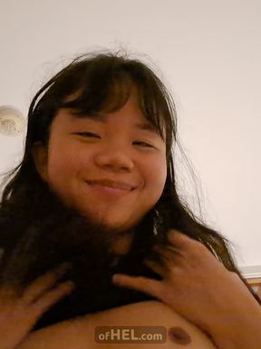 Interracial Authentic Couple - Asian Girlfriend Pleasures Her White Boyfriend - Vertical Video