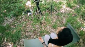 Backstage with Black Lynn - POV Free Use Outdoor Massive Facial (freeuse Video)