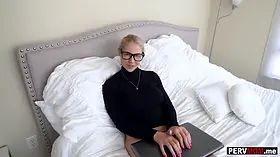 Helped my big boobs MILF stepmom cum by fucking her