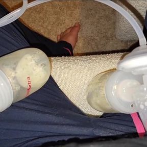 Breast Pumping My Lactating Breasts