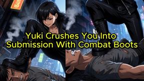 Combat Boot Trampling - Yuki Crushes You Into Submission With Tactical Boots