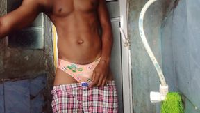 Playing with my stepsisters panties showing off my big black dick