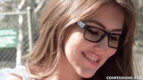 ”Nerdy Paige Owens rides Jay Smooth's huge dick”