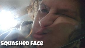 Squashed Face on Glass Table - Deformed Face Play POV