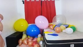 THE BIG BALLOON PARTY PART 1 BY KAT, BRITNEY HUNTER, GABY MONTAVANI, NANDA, AND BELLA BELLY CAM FULL HD