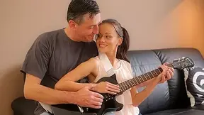 OLD4K. Old musician plays guitar for teen 18+ Darling then he fucks her