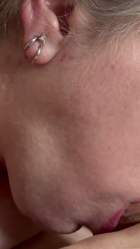 Sexy Naked Wifey Gives You a Blowjob and Drools Your Cum on Her Breast