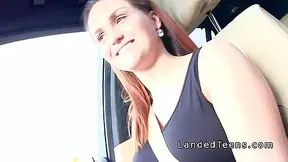 Teen 18+ Hitchhiker Pops Her Tits Out In Stranger Car