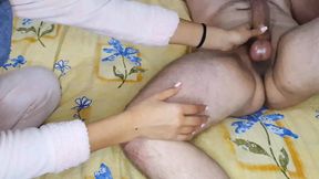 Femdom Session Inserting 3 Fingers Deep in Slave&#039;s Fat Ass, Fisting, Prostate Massage Milking Orgasm