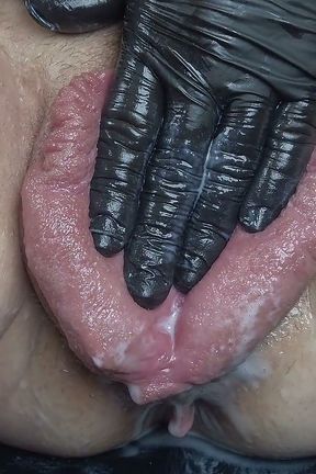 Multiple Creamy MILF Orgasms - Huge Labia Pussy Pumping &amp; Masturbation