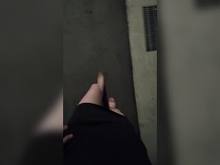 Tgirl Ting Xuan office lady pees outdoors
