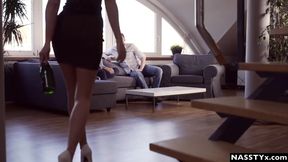 Nasstyx - Little Caprice shared by friend and husband in the sexiest reunion