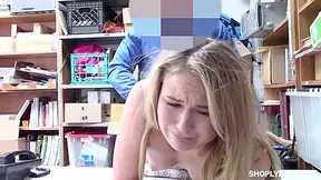 Security Guy Fucking Young Blonde From Behind In The Back Office - Alyssa Cole