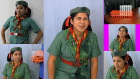 Girlscout eRica earns her Bukkake merit badge! Over 30 cum loads!