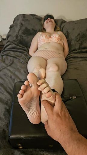 Relaxation by getting my feet tickled!