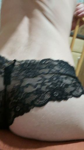 Showing off in my sexy panties for men