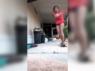 Barefoot skateboarding at 47