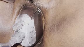 Indian Slut With A Pumped Pussy Squirts Everywhere While Taking BWC