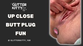 Super Up Close Lubed Up Anal Butt Plug Play & Fingering