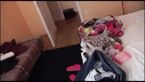 Pretty teen with small tits gets slammed hornyly