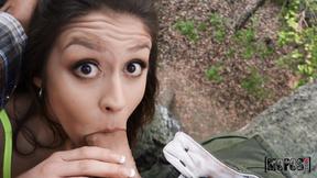 ”Catalina Sucking Shaft On The Tree & Hiding From BF”