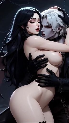 Goth Girl Bound by Vampire Lord - BDSM Monster Hentai 1