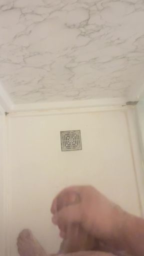 Retired Army Veteran Playing with His Cock in the Shower