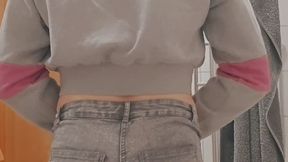 GlitterGiiiirl´s Skinny Highwaist Shorts & Secret Plug, Playful Pose and Hidden Pleasure Reveal