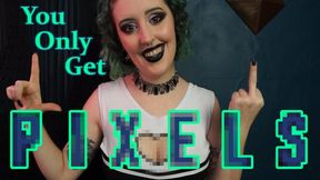 You Only Get Pixels - Goth Cheerleader Mean Denial Censorship Femdom POV Jerk Off Encouragement by Miss Faith Rae with Orgasm Denial and Loser Humiliation - HD 720p MKV