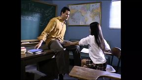 Alluring asian babe gets screwed in the classroom