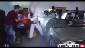 Young and Petite GF Gets Plowed by Enormous Dick in Hot Parody