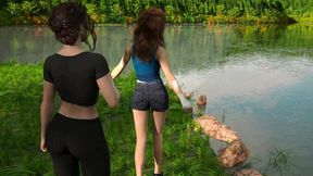 Nursing back to pleasure: two smoking hot girls in bikini by the lake ep 16