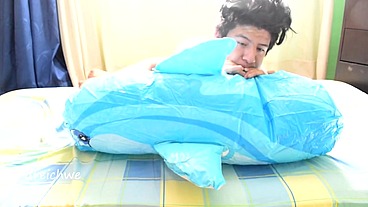 Inflating a dolphin