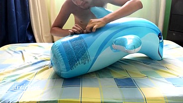 Inflating a dolphin