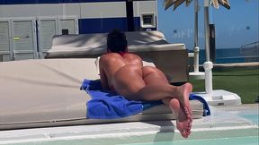 I fuck stunning brunette babe with the best ass at the resort