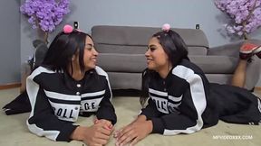 STUDENT STEPSISTERS KISSING - VOL #17 - JESSIE MEL and JOSY MEL - NEW MF JUN 2025 - CLIP 01