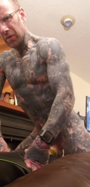 Fucking my Flieshlight in a Chair