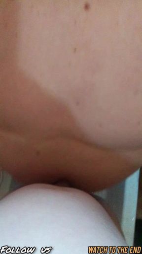 Husband & with Heated Bathroom Session - Belly Fuck Doggy Ass Fuck and Cum on Huge Big Boobs