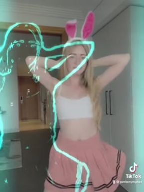 Naughty TikTok Compilation - Blonde Aussie Spinner Slut Shows Off