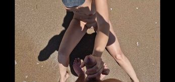 A Completely Naked Stranger Is Masturbating in View and I Am Helping Him