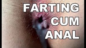 FARTING CUM ANAL. SQUIRTING HAIRY ANAL ORGASM. FART ASSHOLE CLOSE UP CREAMPIE.