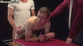 Dominant Gay Masons Fuck Oiled Skinny Twink In 3some