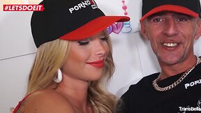 Dude surprised ladyboy with enormous hard penis