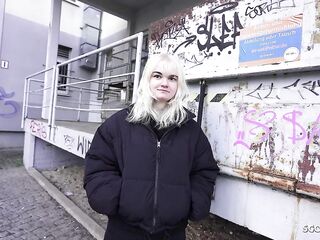 GERMAN SCOUT - Petite Swiss Teen Lilly Lovemoon eighteen Pick Up for real 1st Time Casting Sex