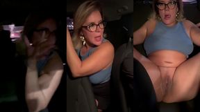 peguei um uber estava insaciavel de tesao me toquei pra ele ve e gozei com ele olhando