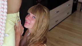 Sweet homemade amateur blowjob from Sasha Bikeyeva
